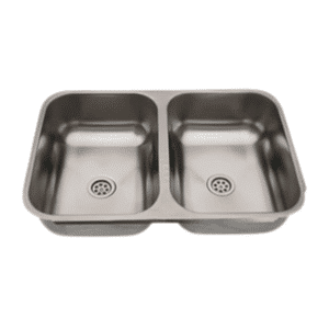BACHA DOBLE DE ACERO INOXIDABLE CON DETALLE